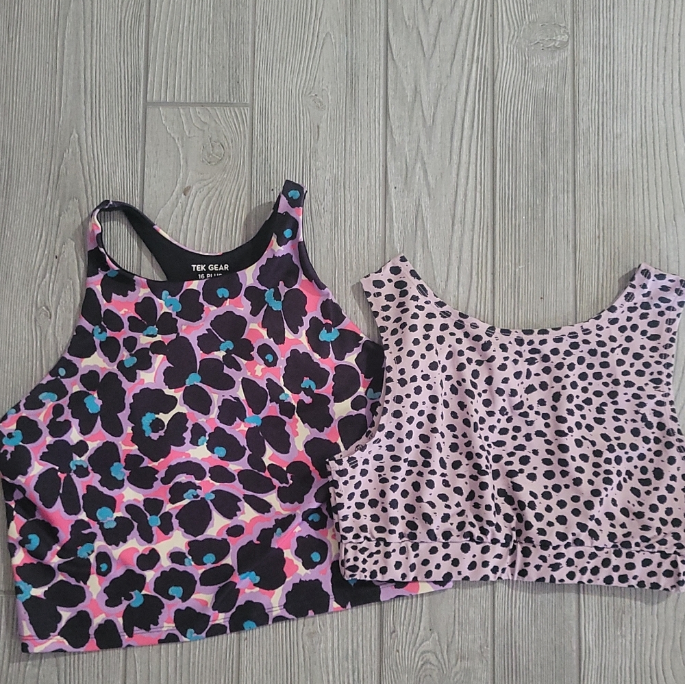 Lot of 2 girls athletic tanks
